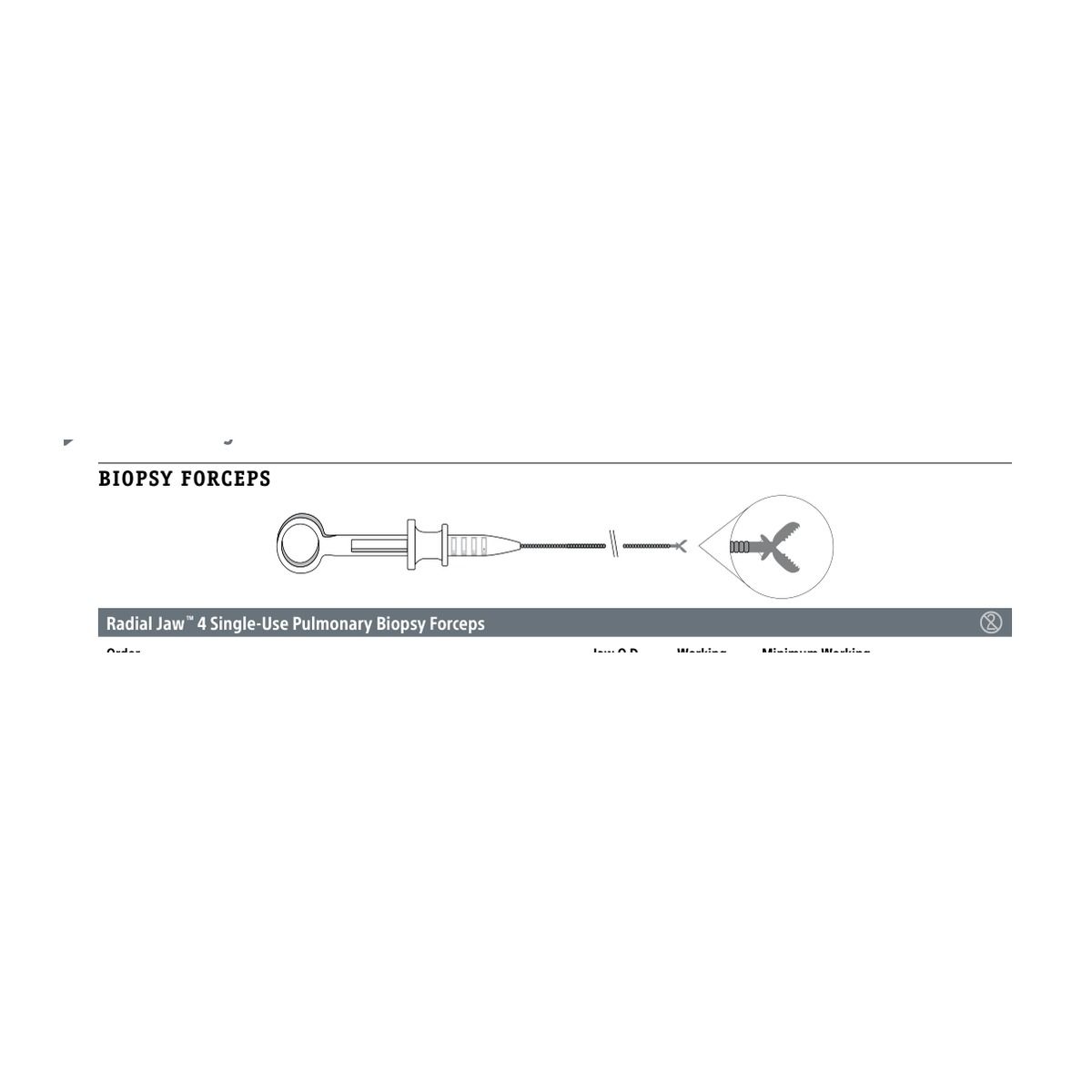 Boston Scientific Radial Jaw ™ 4 Single-Use Pulmonary Biopsy Forceps