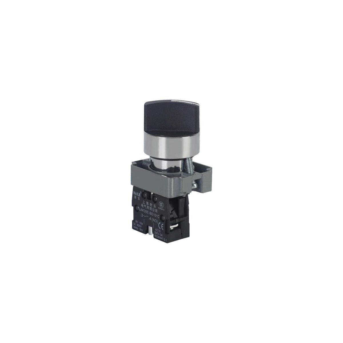 Knob switch, two-position lock