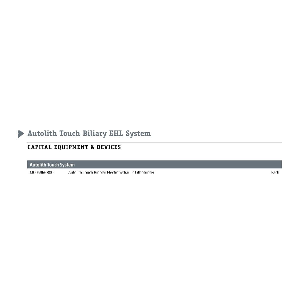 Boston Scientific Autolith Touch System Accessories