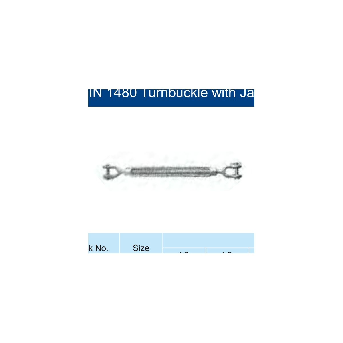 HaoSail DIN 1480 Turnbuckle with Jaw & Jaw