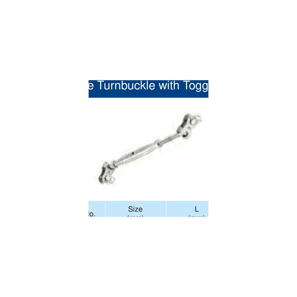 HaoSail Pipe Turnbuckle with Toggle & Toggle